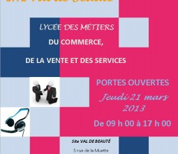 Journées Portes Ouvertes au Lycée La Source (site de Val de Beauté) le jeudi 21 mars 2013 de 9h à 17h